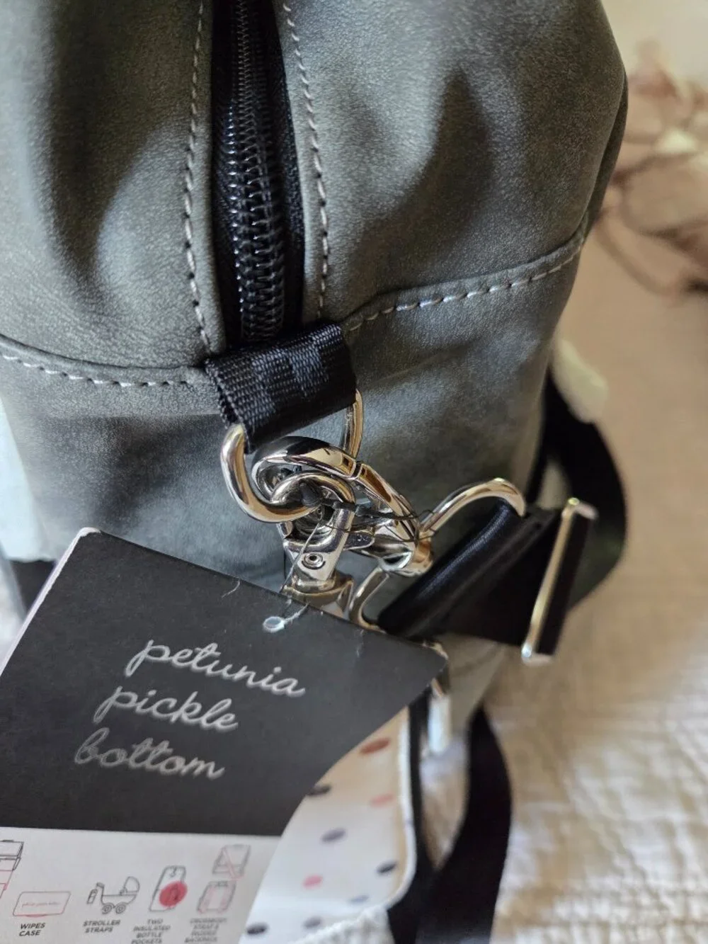 Petunia Pickle Bottom Boxy Gray Backpack